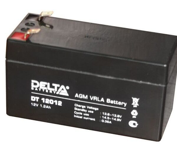Аккумулятор Delta DT 12012 12В 1,2Ач 97x44x59 мм Обратная (-+)