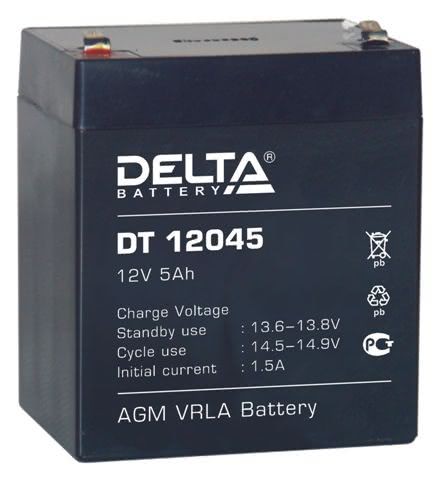 4205.970 - Аккумулятор Delta DT 12045 12В 4,5Ач 90x70x107 мм Прямая (+-)