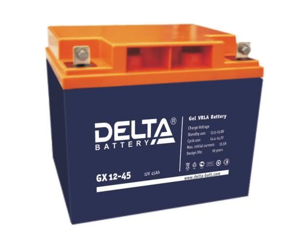4259.970 - Аккумулятор Delta GX 12-45 12В 45Ач 197x165x170 мм Обратная (-+)