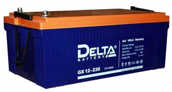 4270.970 - Аккумулятор Delta GX 12-230 12В 230Ач 520x269x208 мм Обратная (-+)