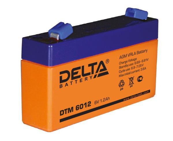 4797.970 - Аккумулятор Delta DTM 6012 6В 1,2Ач 97x24x58 мм Прямая (+-)