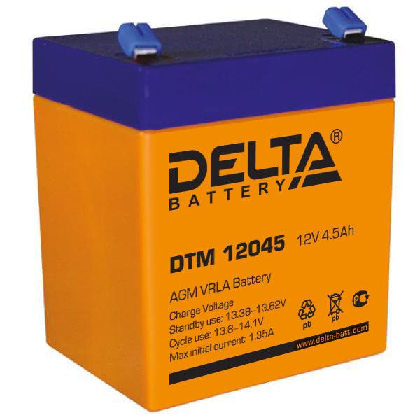 4809.970 - Аккумулятор Delta DTM 12045 12В 4,5Ач 90x70x107 мм Прямая (+-)
