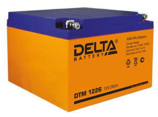 4824.970 600x445 - Аккумулятор Delta DTM 1226 12В 26Ач 166x175x125 мм Обратная (-+)
