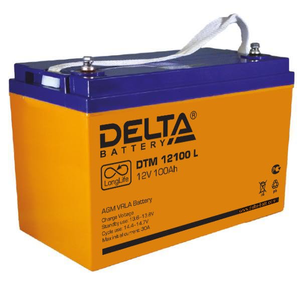 4843.970 - Аккумулятор Delta DTM 12100 L 12В 100Ач 330x171x220 мм Прямая (+-)