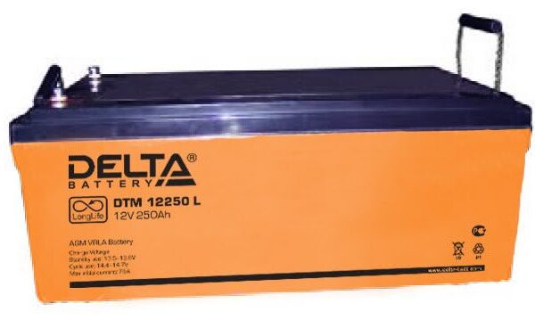 Аккумулятор Delta DTM 12250 L 12В 250Ач 520x269x227 мм Обратная (-+)