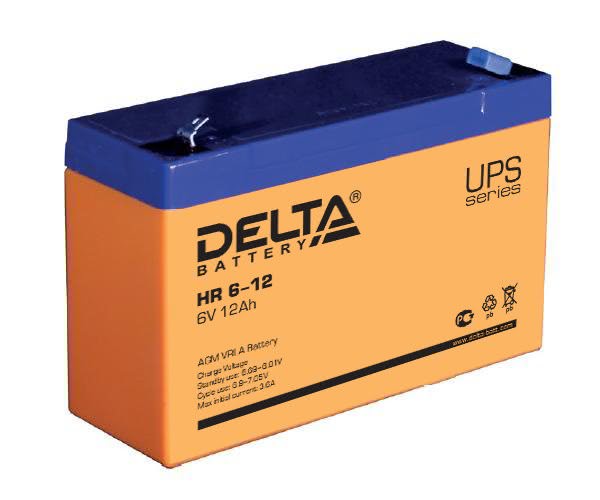 4865.970 1 - Аккумулятор Delta HR 6-12 6В 12Ач 151x50x100 мм Прямая (+-)