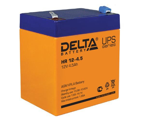 4868.970 - Аккумулятор Delta HR 12-4.5 12В 4,5Ач 90x70x107 мм Прямая (+-)