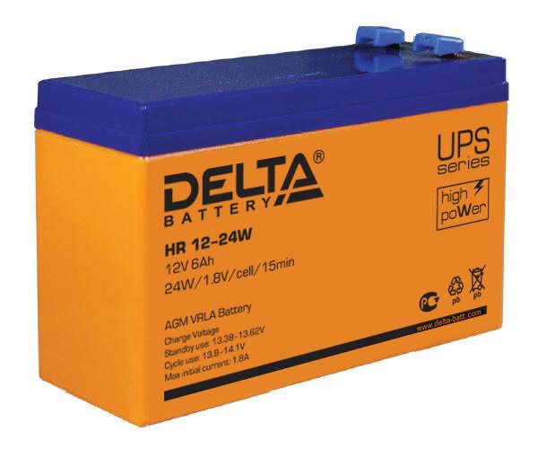 4874.970 - Аккумулятор Delta HR 12-24 W 12В 6Ач 151x52x99 мм Прямая (+-)