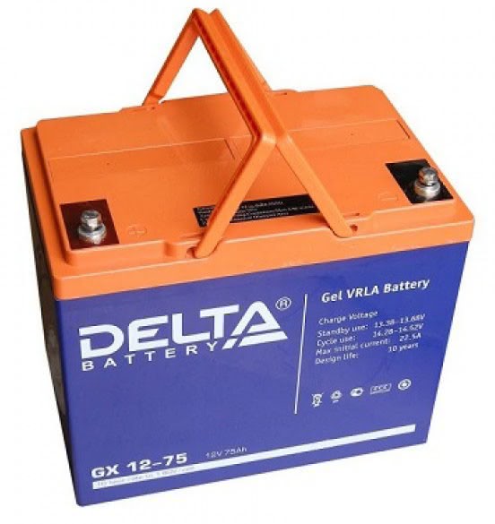 5276.970 - Аккумулятор Delta GX 12-75 12В 75Ач 258x166x215 мм Прямая (+-)