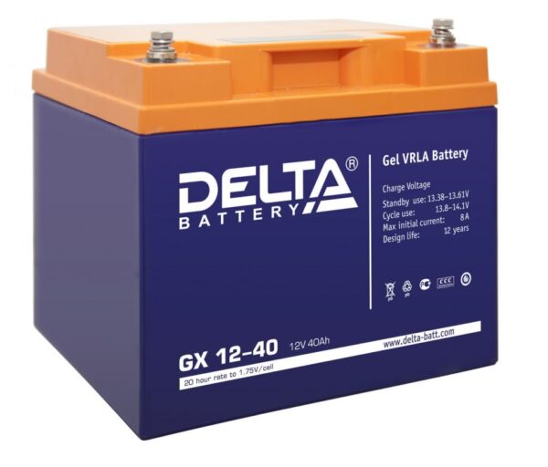 5545.970 600x512 - Аккумулятор Delta GX 12-40 12В 40Ач 197x165x170 мм Обратная (-+)