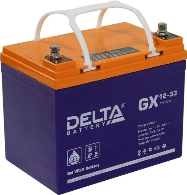 6235.970 600x625 - Аккумулятор Delta GX 12-33 12В 33Ач 195x130x180 мм Прямая (+-)
