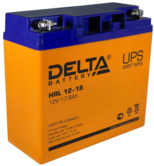 6311.970 - Аккумулятор Delta HRL 12-18 12В 18Ач 181x77x167 мм Прямая (+-)