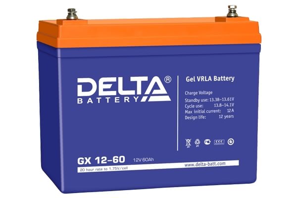6313.970 - Аккумулятор Delta GX 12-60 12В 60Ач 258x166x235 мм Прямая (+-)