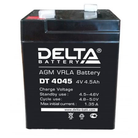 6737.970 - Аккумулятор Delta DT 4045 4В 4,5Ач 70x47x105 мм Прямая (+-)