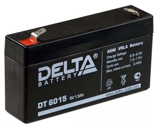6738.970 600x482 - Аккумулятор Delta DT 6015 6В 1,5Ач 97x24x58 мм Прямая (+-)