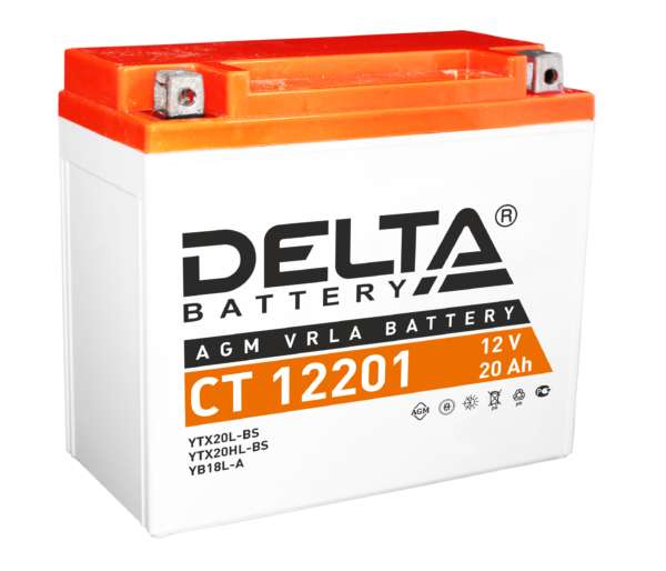 CT2012201 600x514 - Аккумулятор Delta CT 12201 12В 20Ач 270CCA 177x88x154 мм Обратная (-+) (YTX20L-BS, YTX20HL-BS, YB16L-B,  YB18L-A)