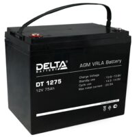 DT201275 200x200 - Аккумулятор Delta DT 1275 12В 75Ач 259x169x213 мм Прямая (+-)