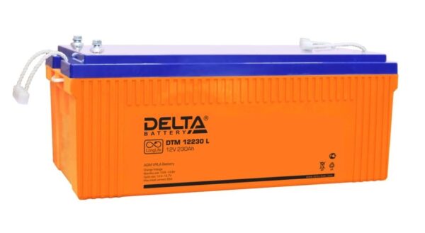 DTM 12230 L 600x329 - Аккумулятор Delta DTM 12230 L 12В 230Ач 520x269x208 мм Обратная (-+)