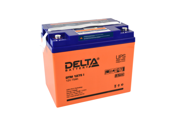 DTM 1275 I 1  600x400 - Аккумулятор Delta DTM 1275 I 12В 75Ач 260x168x219 мм Прямая (+-)