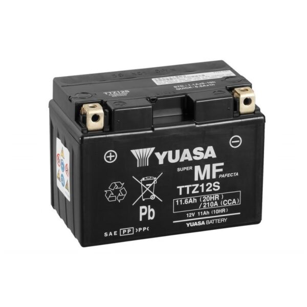 GS Yuasa TTZ12S GS 600x600 - Аккумулятор GS Yuasa TTZ12S GS 12В 11,6Ач 210CCA 150x87x110 мм Прямая (+-)