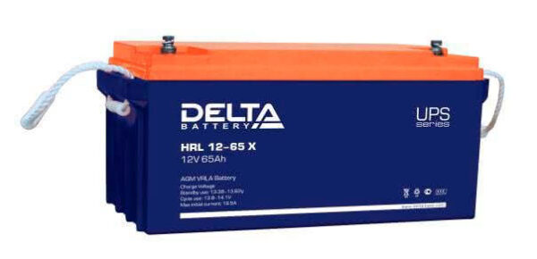 HRL 12 65 X 600x290 - Аккумулятор Delta HRL 12-65 X 12В 65Ач 350x167x179 мм Прямая (+-)