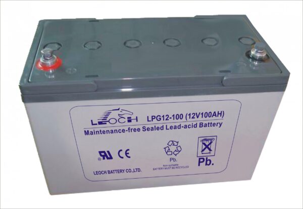 LEOCH LPG 12 100 scaled 600x413 - Аккумулятор LEOCH-LPG-12-100 12В 100Ач 330x173x218 мм Прямая (+-)