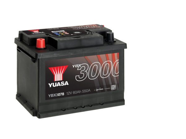 YBX 3078 SMF 600x450 - Аккумулятор Yuasa SMF YBX3078 12В 60Ач 550CCA 243x175x190 мм Прямая (+-)