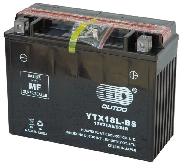 YTX18L BS 600x547 - Аккумулятор Yuasa YTX18L-BS 12В 18Ач 250CCA 207x91x164 мм Обратная (-+)