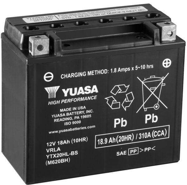 YTX20HL BS 4220 600x595 - Аккумулятор Yuasa YTX20HL-BS 12В 18Ач 310CCA 175x87x155 мм Обратная (-+)