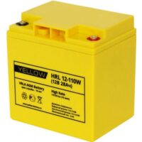 Yellow HRL 12 110W YL 200x200 - Аккумулятор Yellow HRL 12-110W YL 12В 28Ач 165x125x182 мм Обратная (-+)