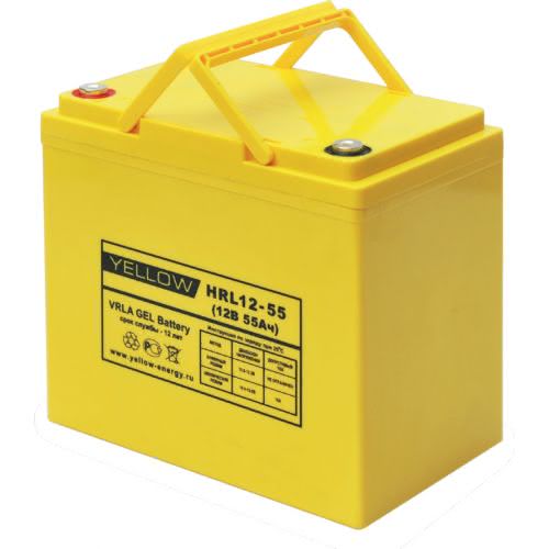 Yellow HRL 12 55 YL - Аккумулятор Yellow HRL 12-55 YL 12В 55Ач 229x138x214 мм Прямая (+-)