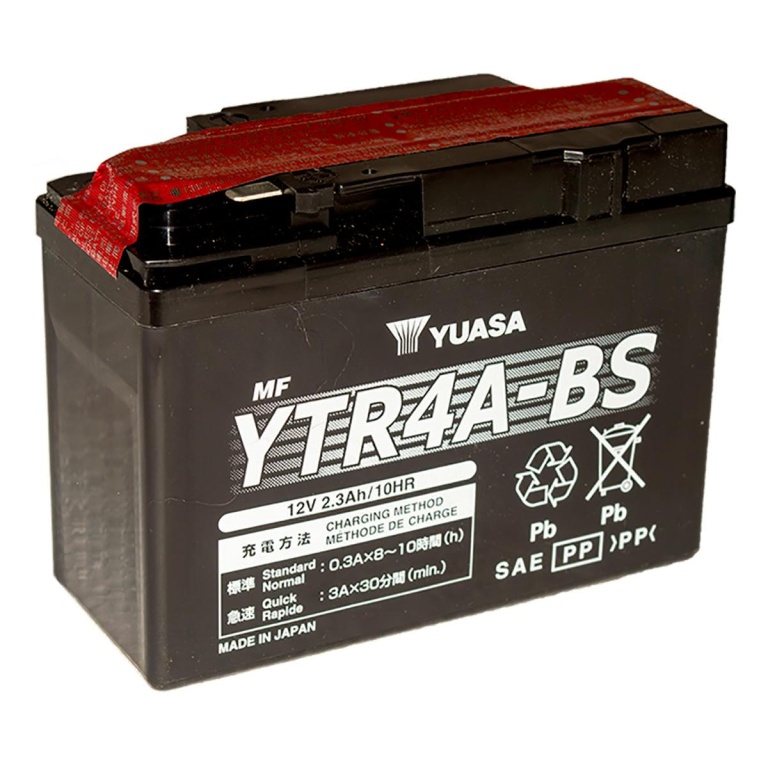 Yuasa YTR4A BS Motorbike Battery 768x768 - Аккумулятор Yuasa YTR4A-BS 12В 2,3Ач 175CCA 114x89x46 мм Обратная (-+)