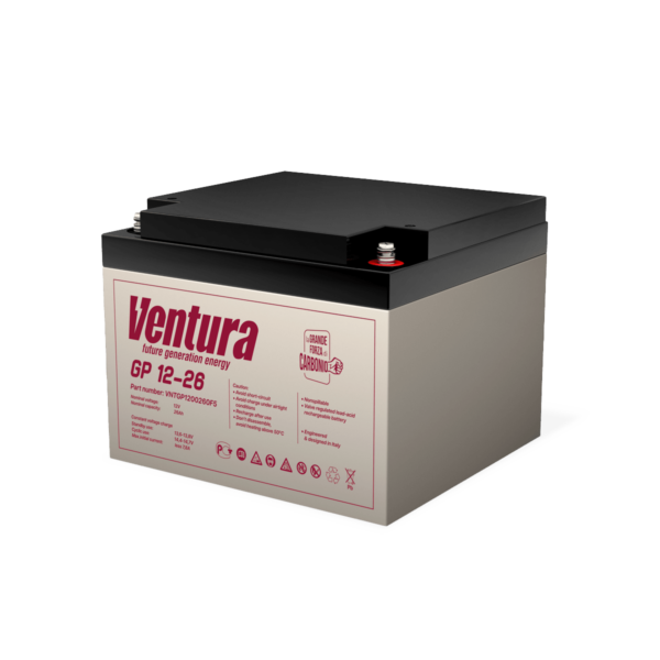 Аккумулятор Ventura GP 12-26 12В 26Ач 178x166x125 мм Прямая +-