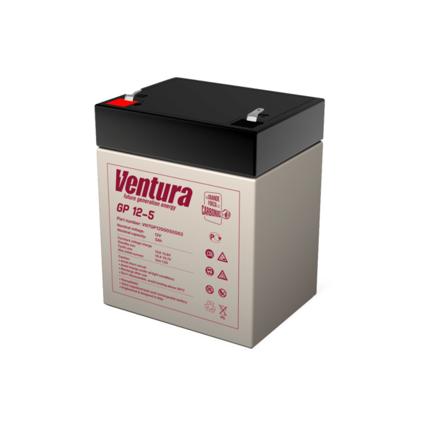 Аккумулятор Ventura GP 12-5 12В 5Ач 90x70x107 мм Прямая +-