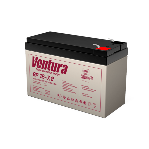 Аккумулятор Ventura GP 12-7,2 12В 7,2Ач 151x65x100 мм Прямая +-