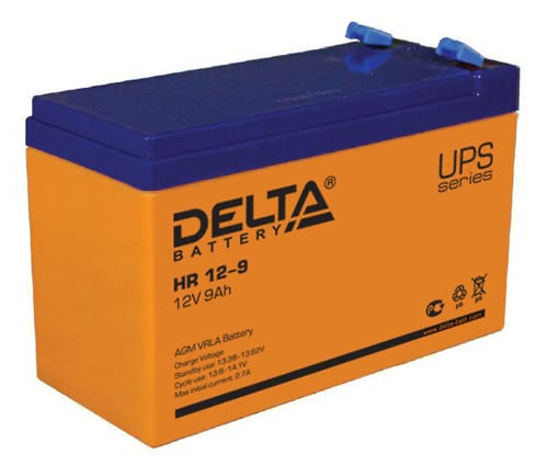 batareya delta hr 12 9 12v 9ah 1 - Аккумулятор Delta HR 12-9 12В 9Ач 151x65x100 мм Прямая (+-)
