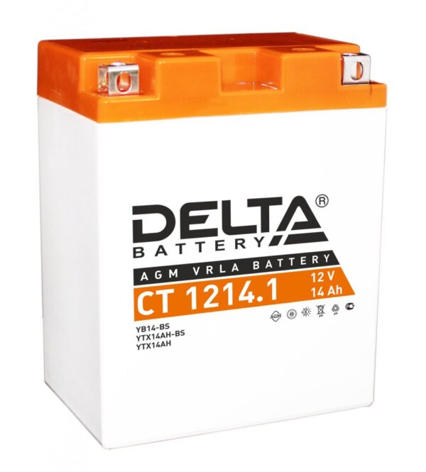 ct1214.1 600x665 - Аккумулятор Delta CT 1214.1 12В 14Ач 165CCA 132x89x164 мм Прямая (+-) (YB14-BS, YTX14AH, YTX14AH-BS)