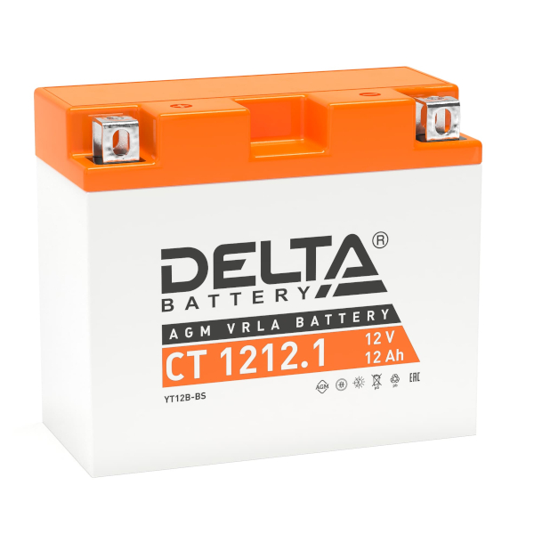 delta ct 1212.1 12V 12ah - Аккумулятор Delta CT 1212.1 12В 12Ач 155CCA 151x71x130 мм Прямая (+-) (YT12B-BS)