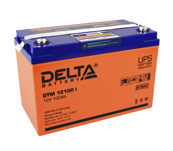 delta dtm 12100 I 600x525 - Аккумулятор Delta DTM 12100 I 12В 100Ач 333x173x216 мм Прямая (+-)