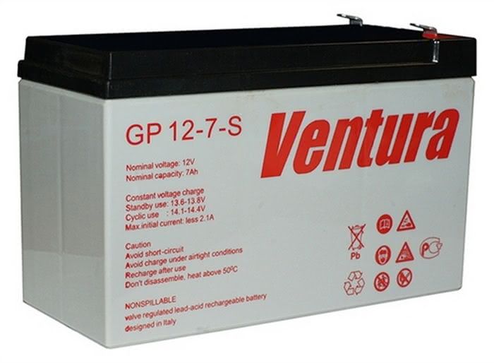 Gp 12 12 s. Аккумулятор Ventura GP 12-7-S (12v / 7ah). Батарея аккумуляторная Ventura GP 12-7-S. Аккумулятор Ventura ft 12-125. Тяговый аккумулятор 12в Venture.