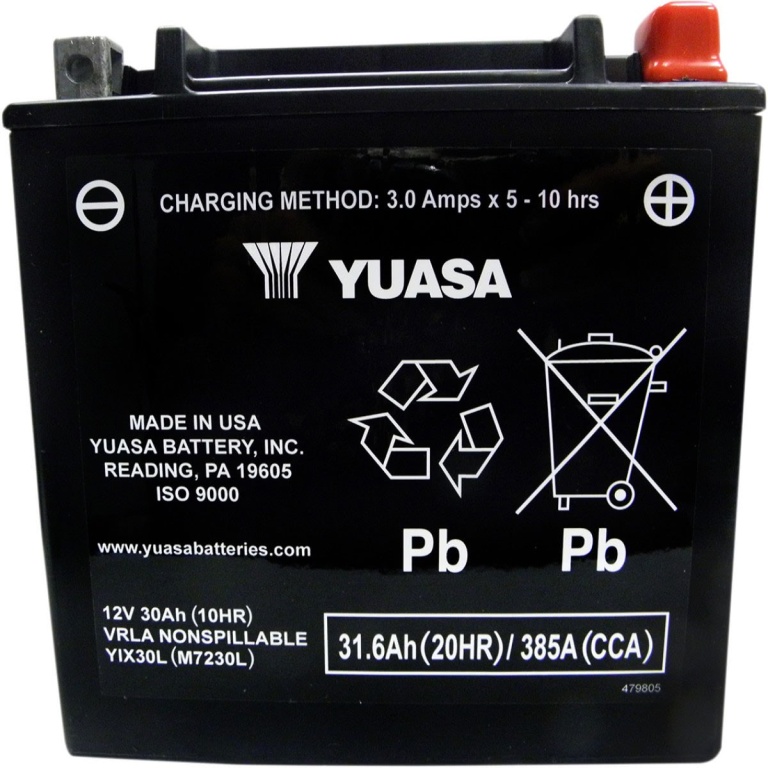 high performance maintenance free battery yix30l bs pw YUAM6230XPW5B15D 768x768 - Аккумулятор Yuasa YIX30L 12В 30Ач 385CCA 166x126x175 мм Обратная (-+)