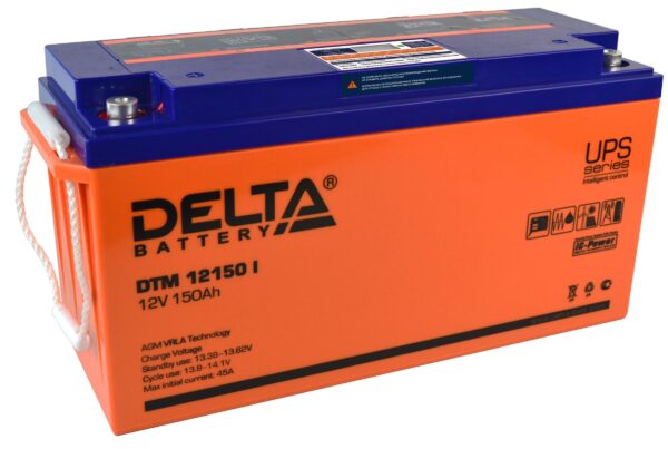 tm12150i enl 1  600x403 - Аккумулятор Delta DTM 12150 I 12В 150Ач 482x170x240 мм Прямая (+-)