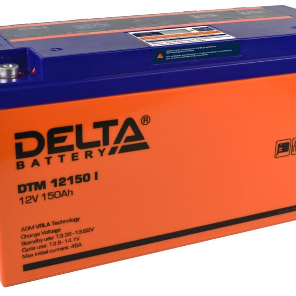 Аккумулятор Delta DTM 12150 I 12В 150Ач 482x170x240 мм Прямая (+-)
