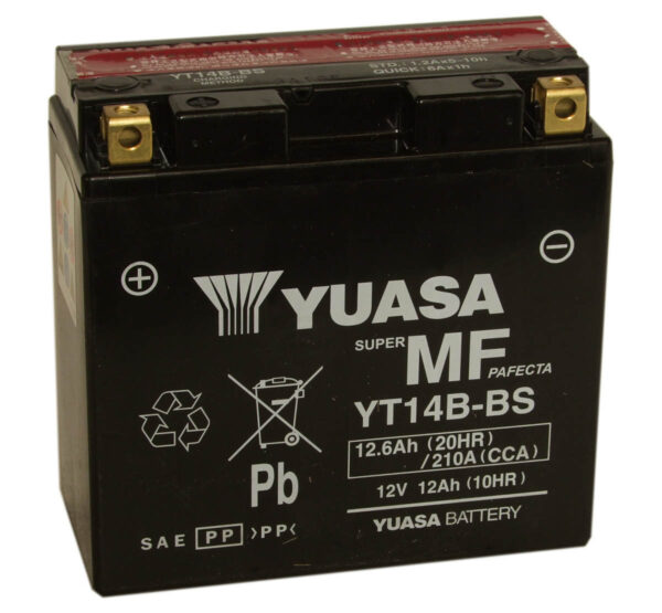 yuasa yt14b bs 3576 p 600x555 - Аккумулятор Yuasa YT14B-BS 12В 12Ач 210CCA 150x70x145 мм Прямая (+-)