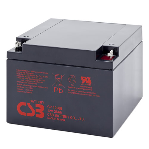 CSB GP 12260 - Аккумулятор CSB-GP-12260 12В 26Ач 166x175x125 мм Обратная (-+)