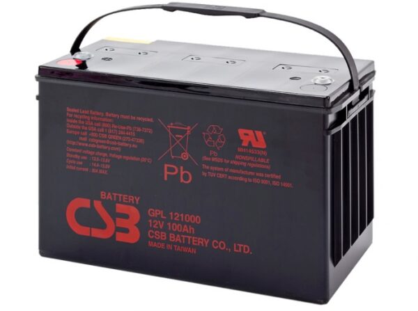 CSB GPL 121000 600x447 - Аккумулятор CSB-GPL-121000 12В 100Ач 343x170x218 мм Прямая (+-)