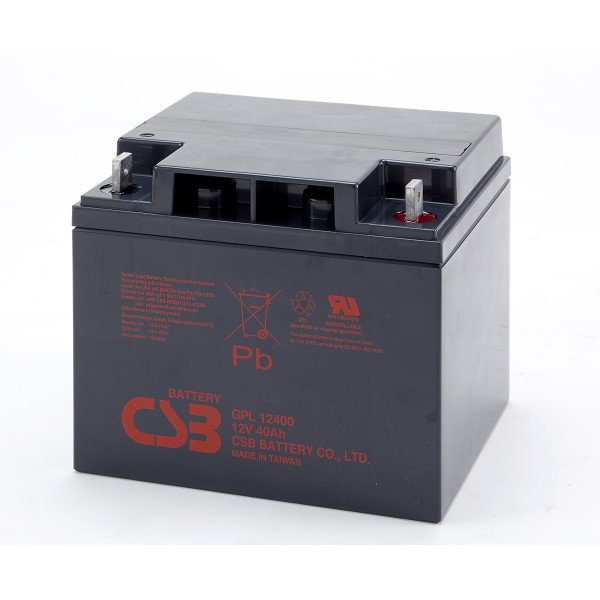 CSB GPL 12400 - Аккумулятор CSB-GPL-12400 12В 40Ач 197x165x170 мм Обратная (-+)