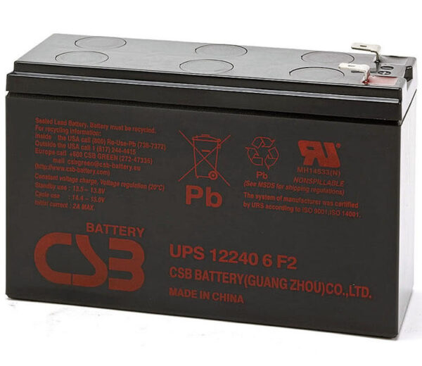 CSB UPS 122406 600x520 - Аккумулятор CSB-UPS-122406 12В 5Ач 151x51x99 мм Прямая (+-)