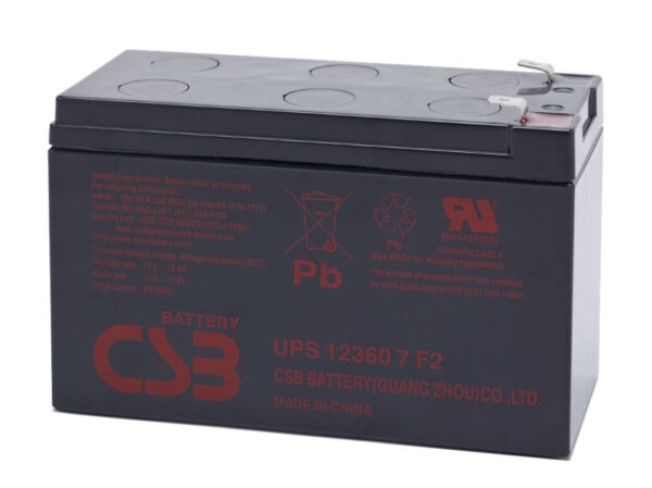 CSB UPS 123607 600x449 - Аккумулятор CSB-UPS-123607 12В 7,5Ач 151x65x95 мм Прямая (+-)