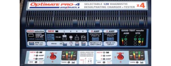 Pro4 led 600x234 - Зарядное устройство Optimate Pro 4, TS52